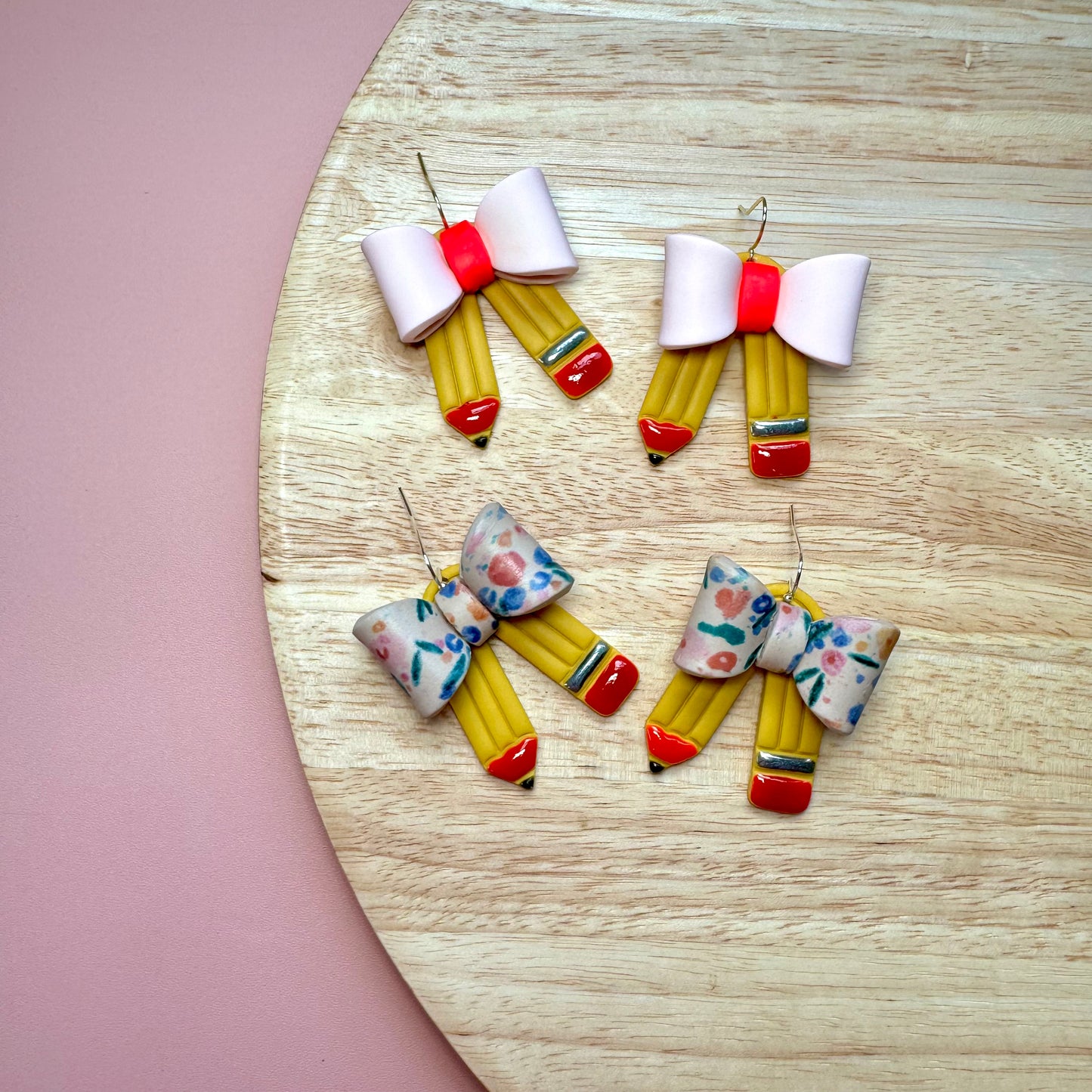 Pencil Me in Bow Earrings